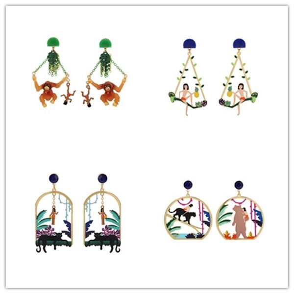 stud children of the forest series enamel cartoon earrings leaf jewelry wholesale for woman trend, Golden;silver
stud children of the forest series enamel cartoon earrings leaf jewelry wholesale for woman trend, Golden;silver