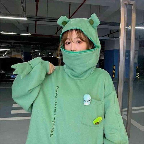 harajuku women hoodie frog pullover winter sense hooded casual sweatshirts autumn embroidery loose doll decoration hoodies 210729, Black
harajuku women hoodie frog pullover winter sense hooded casual sweatshirts autumn embroidery loose doll decoration hoodies 210729, Black