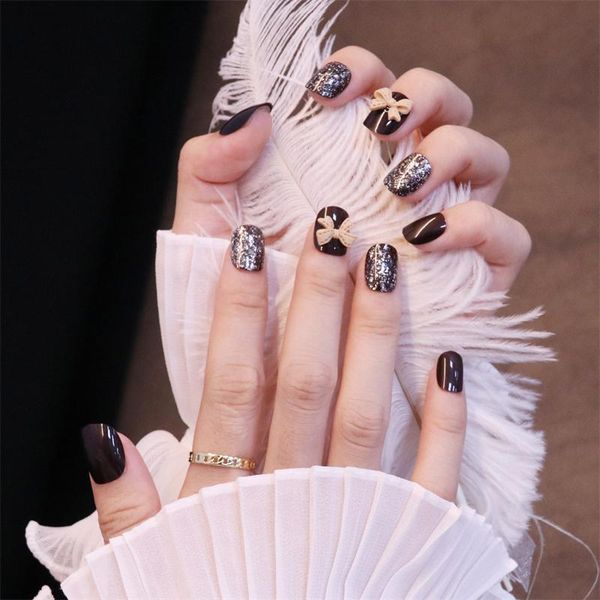 false nails 24pcs full set glitter dark brown glue on 3d rhonestone rosette acrylic square short fake with designs sxy-42, Red;gold
false nails 24pcs full set glitter dark brown glue on 3d rhonestone rosette acrylic square short fake with designs sxy-42, Red;gold