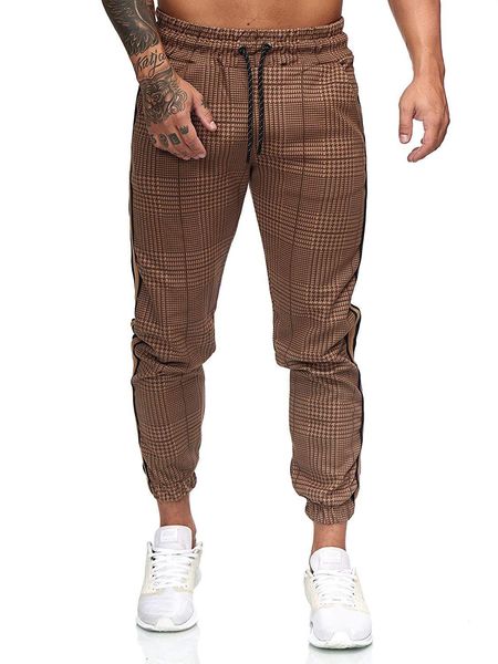 mens spring and autumn selling trend plaid striped trousers travel shopping fashion sports slim jogging casual pants, Black
mens spring and autumn selling trend plaid striped trousers travel shopping fashion sports slim jogging casual pants, Black