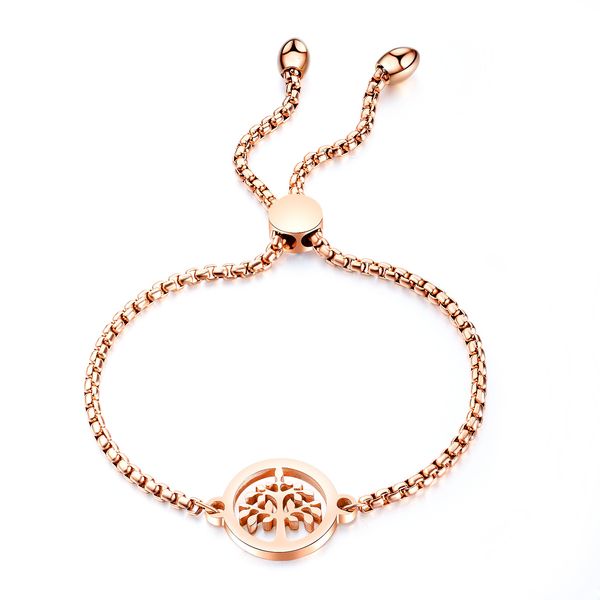 link charm titanium steel plated rose gold lady's bracelet hollowed out life tree bracelet adjustable pull handle, Golden;silver
link charm titanium steel plated rose gold lady's bracelet hollowed out life tree bracelet adjustable pull handle, Golden;silver