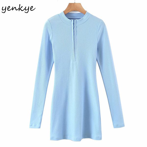 vintage solid screw thread knit dress women stand collar long sleeve bodycon mini spring vestido 210430, Black;gray
vintage solid screw thread knit dress women stand collar long sleeve bodycon mini spring vestido 210430, Black;gray