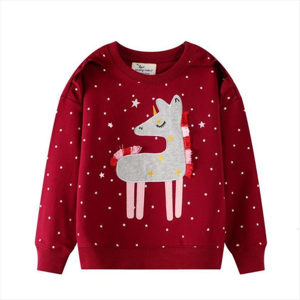 jumping meters girls stars sweatshirts for autumn winter animal applique cute cotton childrens clothing kids shirts, Black 
jumping meters girls stars sweatshirts for autumn winter animal applique cute cotton childrens clothing kids shirts, Black
