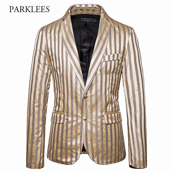 men's suits & blazers luxury champagne gold striped blazer men 2021 single breasted flat collar mens suit jacket party stage club homme, White;black
men's suits & blazers luxury champagne gold striped blazer men 2021 single breasted flat collar mens suit jacket party stage club homme, White;black