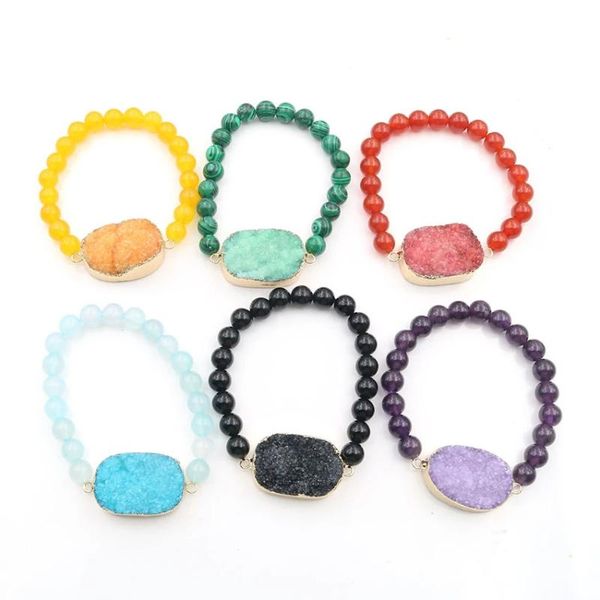 beaded, strands double buckle connecter bracelets natural crystal druse cluster dyed color flat geode round beads prayer bracelet bangles, Black
beaded, strands double buckle connecter bracelets natural crystal druse cluster dyed color flat geode round beads prayer bracelet bangles, Black