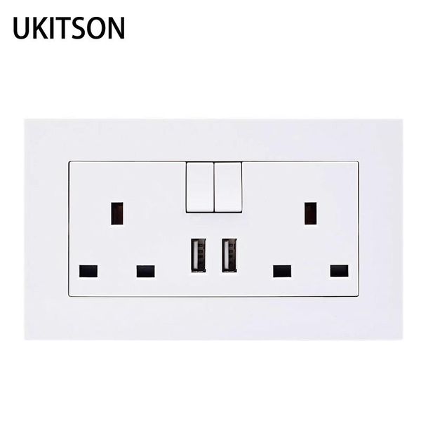smart power plugs 146x86mm quality wall panel with two usb2.0 charging 5v 2.1a outlet uk singapore hongkong socket 
smart power plugs 146x86mm quality wall panel with two usb2.0 charging 5v 2.1a outlet uk singapore hongkong socket