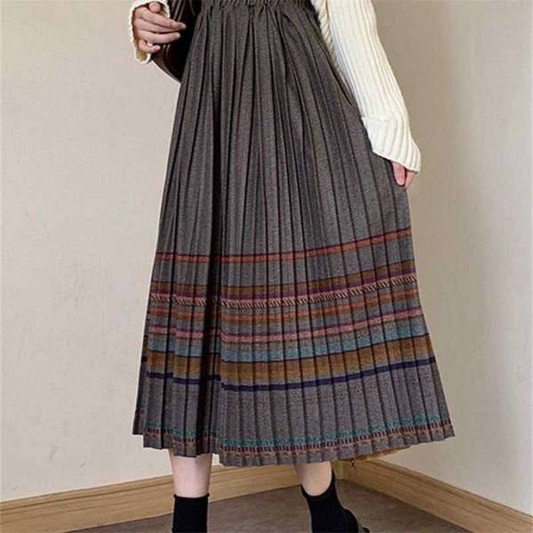tigena vintage pleated woolen long skirt for women autumn winter casual all-match a line high waist midi female lady 211119, Black
tigena vintage pleated woolen long skirt for women autumn winter casual all-match a line high waist midi female lady 211119, Black
