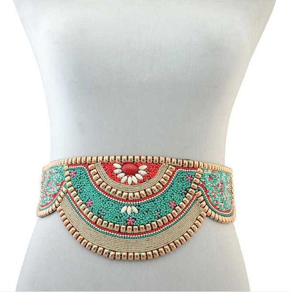 belts european and retro national style exaggerated rice bead metal texture long waist cover elastic stretch green, Black;brown
belts european and retro national style exaggerated rice bead metal texture long waist cover elastic stretch green, Black;brown