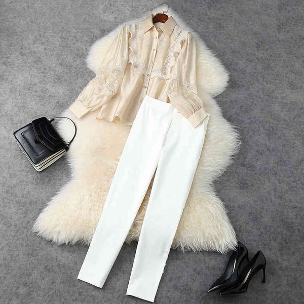 women's two piece pants spring long sleeve lapel neck black pure color panelled lace ruffle blouse + suits 2 s set lj1811785 a8cr, White
women's two piece pants spring long sleeve lapel neck black pure color panelled lace ruffle blouse + suits 2 s set lj1811785 a8cr, White