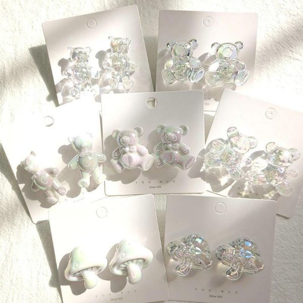 women fashion jewelry cute earrings 1pair acrylic bear and cartoon mushroom shaped ear stud the gift for freind, Golden;silver
women fashion jewelry cute earrings 1pair acrylic bear and cartoon mushroom shaped ear stud the gift for freind, Golden;silver