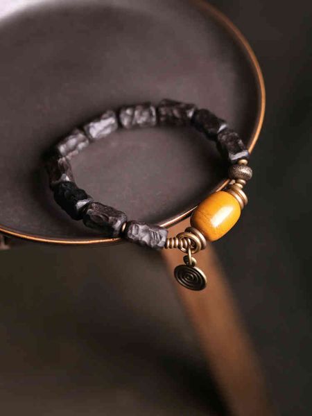 qu weihua design personality national fashion black sandalwood bracelet male literary hand string style handmade jewelry female, Golden;silver
qu weihua design personality national fashion black sandalwood bracelet male literary hand string style handmade jewelry female, Golden;silver