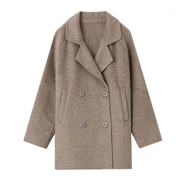 100% cashmere autumn winter women's woolen coats double-sided female long loose quality lady outerwear wool & blends, Black
100% cashmere autumn winter women's woolen coats double-sided female long loose quality lady outerwear wool & blends, Black