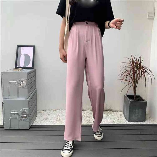 wide leg women pants high waist full loose white black pants casual long ice silk women trousers, Black;white
wide leg women pants high waist full loose white black pants casual long ice silk women trousers, Black;white