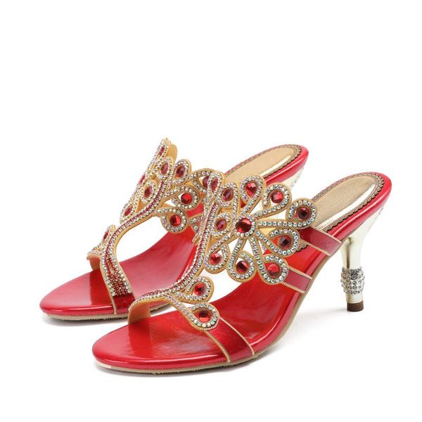 slippers stilettos 8cm high heel summer women diamond-encrusted sandals flowers decorative large size, Black
slippers stilettos 8cm high heel summer women diamond-encrusted sandals flowers decorative large size, Black