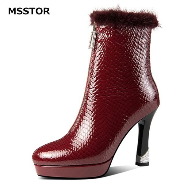 boots fur platform ankle women sewing zipper round toe black rubber fashion party genuine leather winter shoes high heels
boots fur platform ankle women sewing zipper round toe black rubber fashion party genuine leather winter shoes high heels