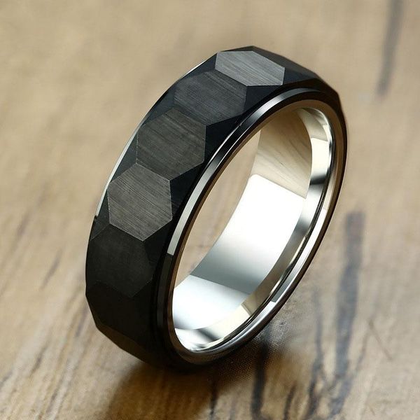 european and american 7mm wide fashion geometric hexagon tungsten steel ring classic men's pure black wedding rings, Slivery;golden
european and american 7mm wide fashion geometric hexagon tungsten steel ring classic men's pure black wedding rings, Slivery;golden