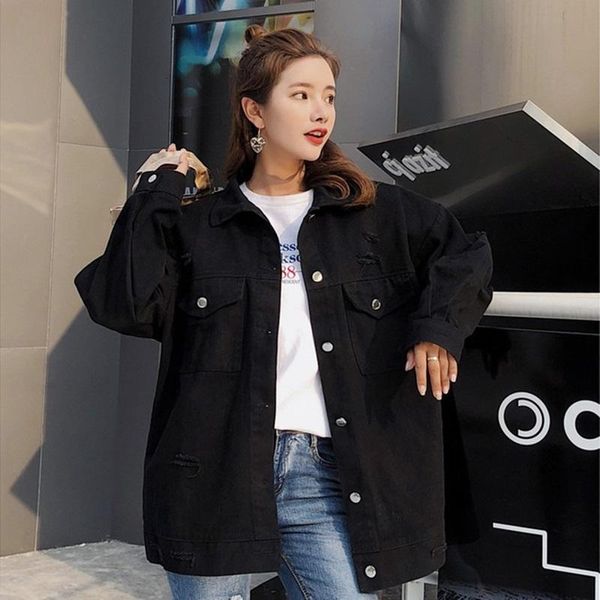 women's jackets denim woman 2021 spring autumn jacket loose casual long sleeve jeans coat fashion female outwear s 20966, Black;brown
women's jackets denim woman 2021 spring autumn jacket loose casual long sleeve jeans coat fashion female outwear s 20966, Black;brown