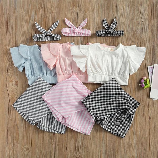 clothing sets 3 piece stripe suit 1-5y baby kid girl fashion round neck short pagoda sleeve skirt like shorts hairband, White
clothing sets 3 piece stripe suit 1-5y baby kid girl fashion round neck short pagoda sleeve skirt like shorts hairband, White