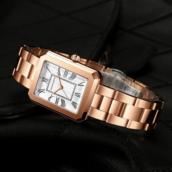 wristwatches japan movement square dial women watch fashion elegent female rose gold stainless steel band waterproof quartz, Slivery;brown
wristwatches japan movement square dial women watch fashion elegent female rose gold stainless steel band waterproof quartz, Slivery;brown