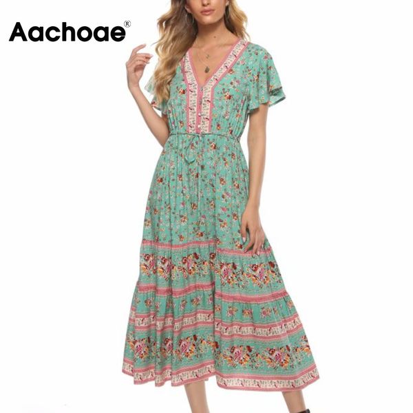 women floral print summer dress flare neck elegant pleated dress v neck boho beach long dress vestidos de verano, Black;white
women floral print summer dress flare neck elegant pleated dress v neck boho beach long dress vestidos de verano, Black;white