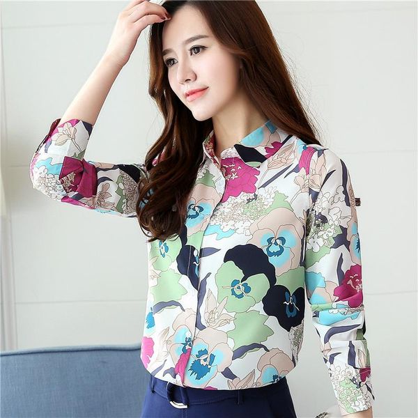 women's blouses & shirts women spring autumn chiffon elegant office ol ladies floral print blouse femme long sleeve plus size blusas, White
women's blouses & shirts women spring autumn chiffon elegant office ol ladies floral print blouse femme long sleeve plus size blusas, White