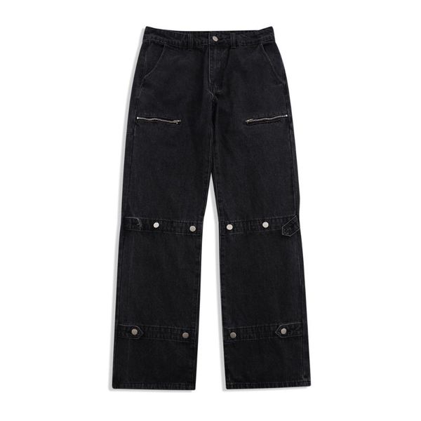 men's jeans eukaaru washed vintage men hip hop baggy streetwear fashion pants button decorative loose straight oversize trousers, Blue
men's jeans eukaaru washed vintage men hip hop baggy streetwear fashion pants button decorative loose straight oversize trousers, Blue