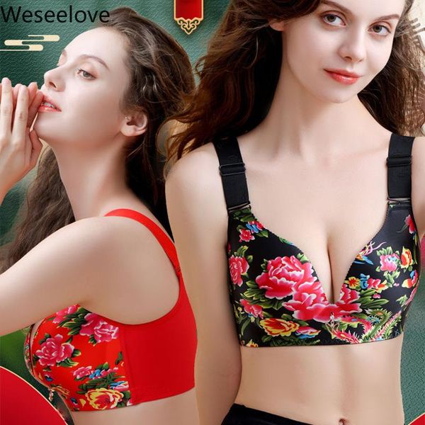 bras weseelove women's bra broken flower backless push up plus size underwear thin bralette female brassiere s04, Red;black
bras weseelove women's bra broken flower backless push up plus size underwear thin bralette female brassiere s04, Red;black