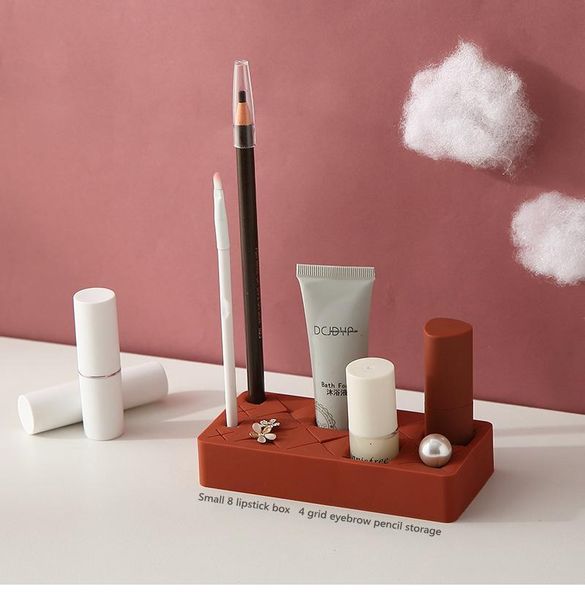 creative silicone lipstick storage rack cosmetics box multi-grid innovative display stand makeup holder home organizer boxes & bins
creative silicone lipstick storage rack cosmetics box multi-grid innovative display stand makeup holder home organizer boxes & bins