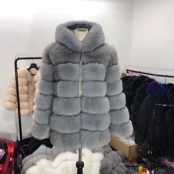 women's fur & faux brand coat hoodie ladies fashion warm long section natural, Black
women's fur & faux brand coat hoodie ladies fashion warm long section natural, Black