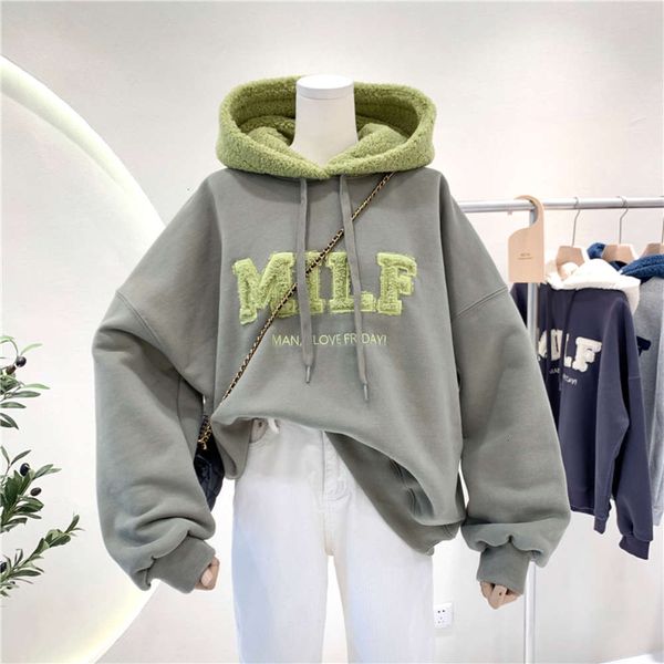 women's hoodies & sweatshirts hoodie lambwool sweater winter korean version ins tide lazy wind bf loose contrast plush thickened coat q, Black
women's hoodies & sweatshirts hoodie lambwool sweater winter korean version ins tide lazy wind bf loose contrast plush thickened coat q, Black