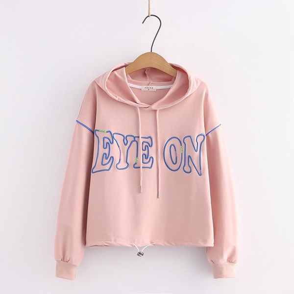women's hoodies & sweatshirts letter embroidery cotton pullover hooded sweatshirt women 2021 winter sweet style korean ladies harajuku, Black
women's hoodies & sweatshirts letter embroidery cotton pullover hooded sweatshirt women 2021 winter sweet style korean ladies harajuku, Black