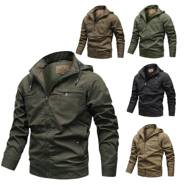 men's jackets 2021 autumn/winter style plush thick men's jacket large pure cotton clothes hooded casual, Black;brown
men's jackets 2021 autumn/winter style plush thick men's jacket large pure cotton clothes hooded casual, Black;brown