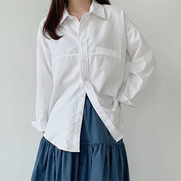 autumn korea fashion women long sleeve loose suede white shirts all-matchde casual turn-down collar blouses femme s81 210608
autumn korea fashion women long sleeve loose suede white shirts all-matchde casual turn-down collar blouses femme s81 210608