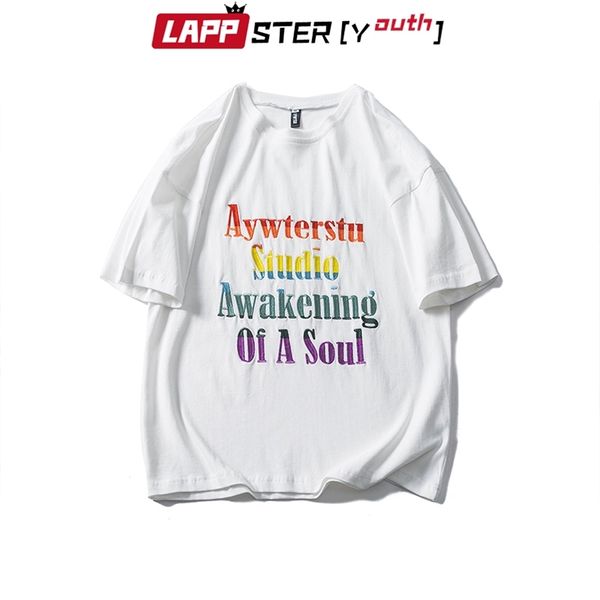 men embroidery harajuku korean fashion tshirts summer mens graphic streetwear tee male vintage cotton tshirt 210420, White;black
men embroidery harajuku korean fashion tshirts summer mens graphic streetwear tee male vintage cotton tshirt 210420, White;black