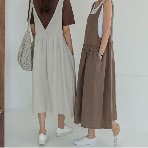 casual dresses 2021 summer dress ladies cotton linen women sleeveless robe pockets clothes plus size clothing for, Black;gray
casual dresses 2021 summer dress ladies cotton linen women sleeveless robe pockets clothes plus size clothing for, Black;gray