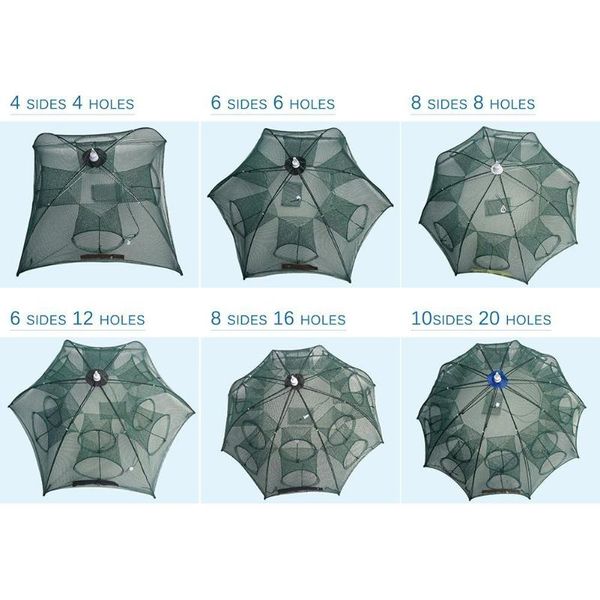 fishing accessories foldable 4-20 holes automatic net shrimp cage nylon crab fish trap cast folding drop
fishing accessories foldable 4-20 holes automatic net shrimp cage nylon crab fish trap cast folding drop