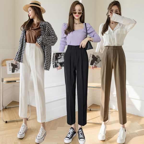 women's pants & capris elegant korean spring summer loose elastic high waist harem trousers female white black brown suit 3vux, Black;white
women's pants & capris elegant korean spring summer loose elastic high waist harem trousers female white black brown suit 3vux, Black;white