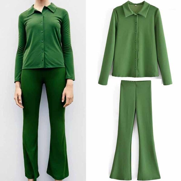women's two piece pants women solid green lightweight soft autumn casual suits turn-down collar breasted shirt blouse wide leg cropped, White
women's two piece pants women solid green lightweight soft autumn casual suits turn-down collar breasted shirt blouse wide leg cropped, White