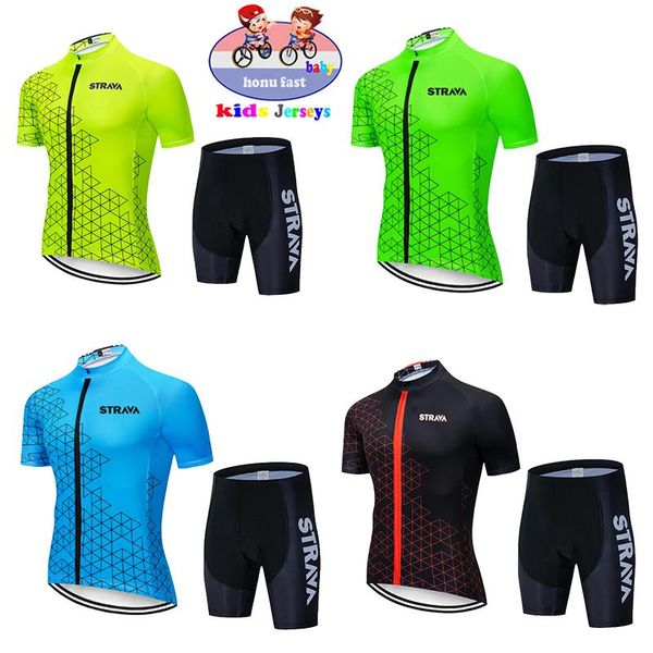 racing sets strava kids cycling clothing summer jersey set biking short sleeve clothes suit mtb children's wear, Black;blue
racing sets strava kids cycling clothing summer jersey set biking short sleeve clothes suit mtb children's wear, Black;blue
