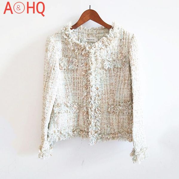 women's jackets apricot tweed jacket autumn /winter coat classic ladies wild one-piece sequins flash fabric, Black;brown
women's jackets apricot tweed jacket autumn /winter coat classic ladies wild one-piece sequins flash fabric, Black;brown