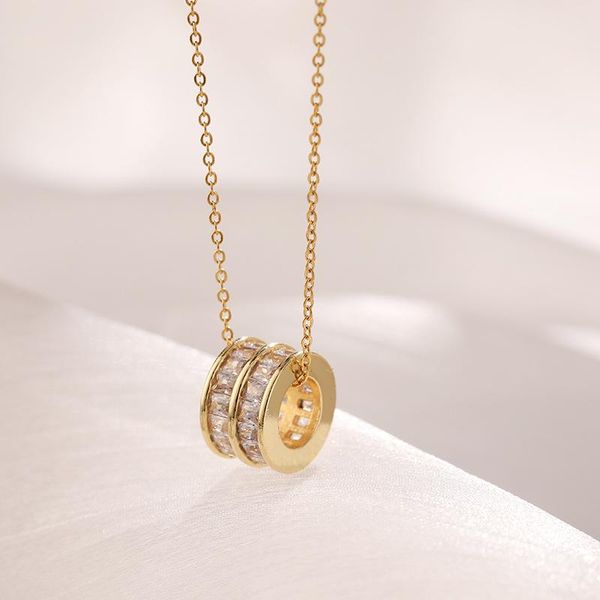 pendant necklaces 2021 fashion luxury elegant zircon inlaid no fade stainless steel women clavicle chain jewelry female trendy gift, Silver
pendant necklaces 2021 fashion luxury elegant zircon inlaid no fade stainless steel women clavicle chain jewelry female trendy gift, Silver