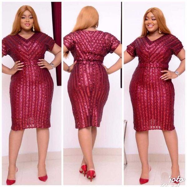 ethnic clothing african dresses for women 2021 arrival elegant sequins v-neck short sleeves pencil tight skirt party fashion, Red
ethnic clothing african dresses for women 2021 arrival elegant sequins v-neck short sleeves pencil tight skirt party fashion, Red