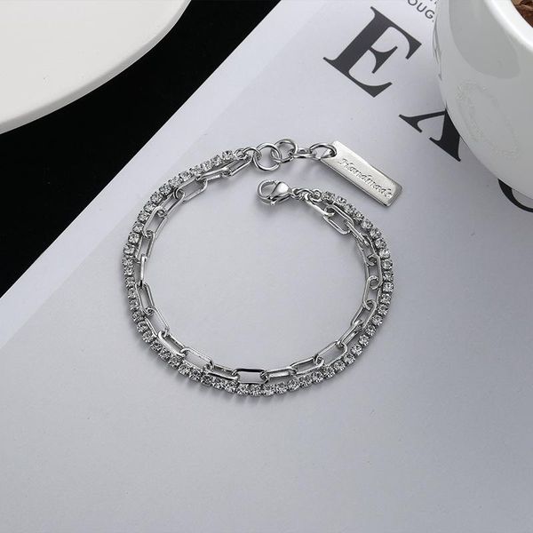 link, chain round piece double-layer bracelet charm for women adjustable simple punk fashion trendy jewelry accessories boyulige, Black
link, chain round piece double-layer bracelet charm for women adjustable simple punk fashion trendy jewelry accessories boyulige, Black