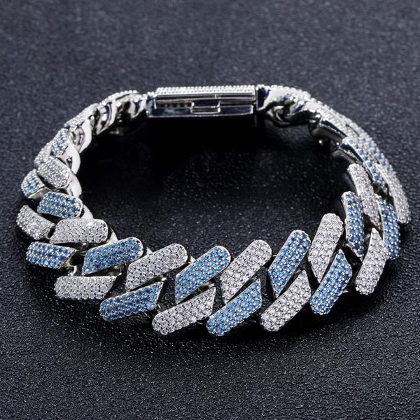 link, chain 20mm iced out chains bracelets blue luxury miami micro pave zircon bracelet fashion hip hop jewelry, Black
link, chain 20mm iced out chains bracelets blue luxury miami micro pave zircon bracelet fashion hip hop jewelry, Black