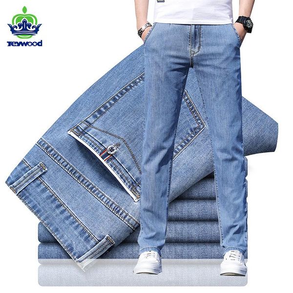 men's jeans 2021 classic style light blue men cotton casual business stretch denim trousers male fashion brand pants 28-38
men's jeans 2021 classic style light blue men cotton casual business stretch denim trousers male fashion brand pants 28-38