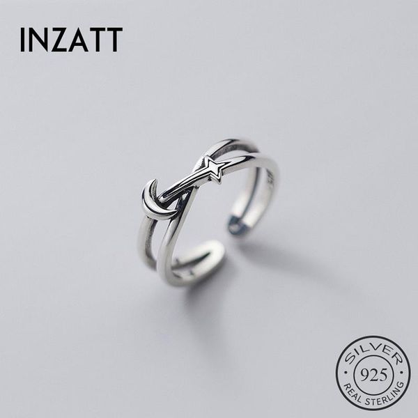 cluster rings inzareal 925 sterling thai silver star moon cross adjustable ring for fashion women party hiphop fine jewelry accessories, Golden;silver
cluster rings inzareal 925 sterling thai silver star moon cross adjustable ring for fashion women party hiphop fine jewelry accessories, Golden;silver