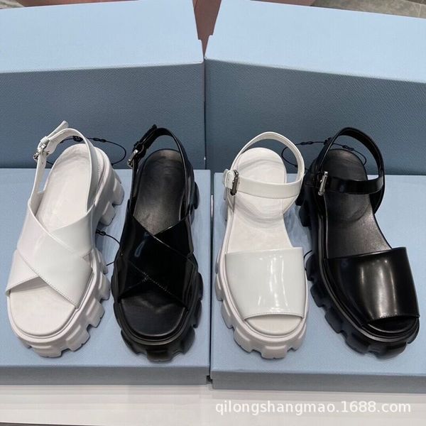 sandals slippers high end 2021 summer new leather thick bottomed gear muffin sandals crossed one line with raised fish mouth shoes zly, Black
sandals slippers high end 2021 summer new leather thick bottomed gear muffin sandals crossed one line with raised fish mouth shoes zly, Black