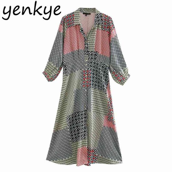 fashion women vintage patchwork print dress female lapel collar a-line autumn long plus size casual vestido 210514, Black;gray
fashion women vintage patchwork print dress female lapel collar a-line autumn long plus size casual vestido 210514, Black;gray