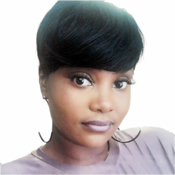 pixie cut short human hair wigs for black women bob full machine made lace front wig withbrazilian baby hair africans, Black;brown
pixie cut short human hair wigs for black women bob full machine made lace front wig withbrazilian baby hair africans, Black;brown