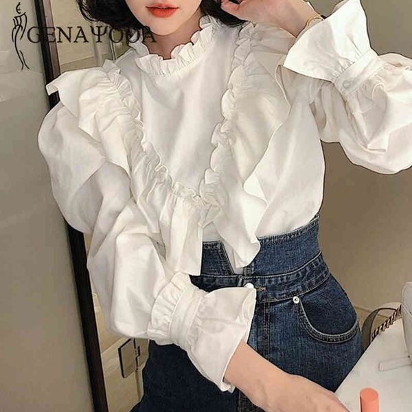genayooa and blouses vintage blouse women long sleeve shirts patchwork casual womens for party korean style 210417, White
genayooa and blouses vintage blouse women long sleeve shirts patchwork casual womens for party korean style 210417, White